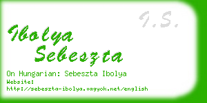 ibolya sebeszta business card